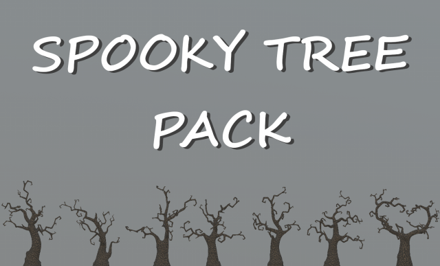 spooky tree pack 3D Модель .c4d .max .obj .3ds .fbx .stl .blend 