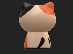 statuettes of cute cats Modello 3D