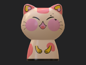 statuettes of cute cats Modello 3D