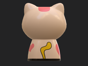 statuettes of cute cats Modello 3D