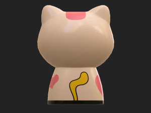 statuettes of cute cats 3D Model