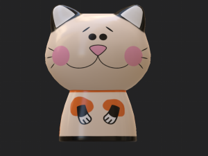 statuettes of cute cats Modello 3D