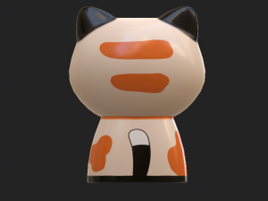 statuettes of cute cats Modello 3D