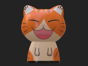 statuettes of cute cats Modello 3D