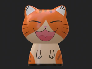 statuettes of cute cats 3D Model