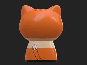 statuettes of cute cats 3D Model