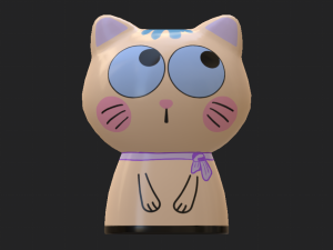 statuettes of cute cats Modello 3D