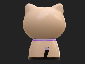 statuettes of cute cats Modello 3D