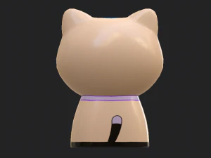 statuettes of cute cats 3D Model