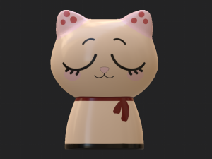 statuettes of cute cats Modello 3D