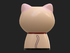 statuettes of cute cats Modello 3D