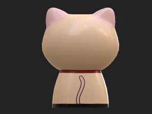 statuettes of cute cats 3D Model