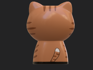 statuettes of cute cats Modello 3D