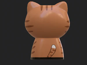statuettes of cute cats 3D Model