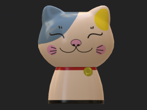 statuettes of cute cats Modello 3D