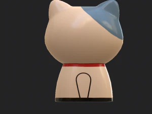statuettes of cute cats 3D Model