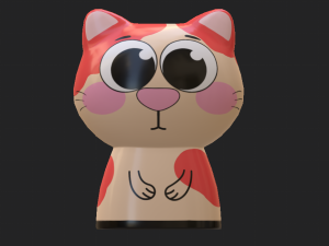 statuettes of cute cats Modello 3D