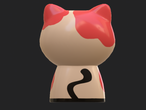statuettes of cute cats Modello 3D