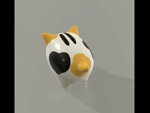 statuettes of cute cats var2 3D Model