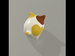 statuettes of cute cats var2 3D Model