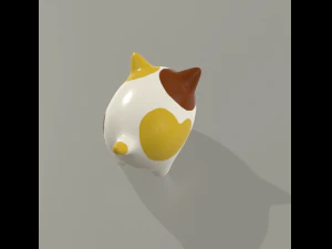 statuettes of cute cats var2 3D Model