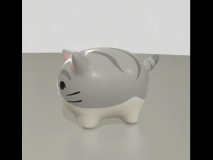 statuettes of cute cats var2 3D Model
