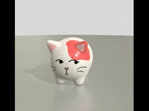 statuettes of cute cats var2 3D Model