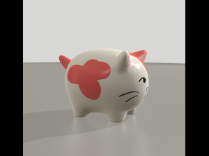 statuettes of cute cats var2 3D Model