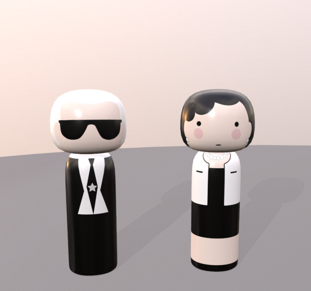 kokeshi japanese dolls var1 models 3 and 4 3D 模型 .c4d .max .obj .3ds .fbx .stl .blend 