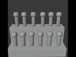 kokeshi japanese dolls collection 3D Model