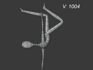 modern figures of dancing people 3D Model