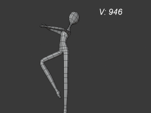 modern figures of dancing people 3D Model