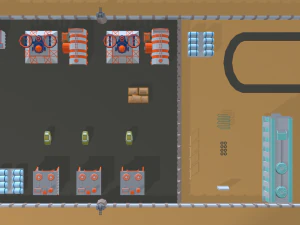 baza wojskowa lowpoly Model 3D