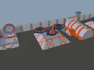 lowpoly military base 3D Модель