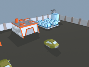 lowpoly military base 3D Модель