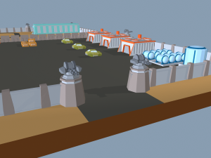 lowpoly military base 3D Модель
