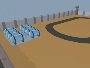 baza wojskowa lowpoly Model 3D