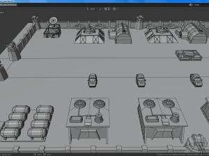 lowpoly military base 3D Модель