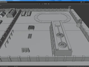 baza wojskowa lowpoly Model 3D