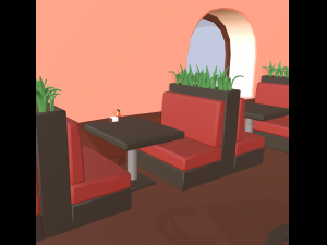 cartoon restaurant 3D Model