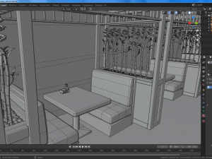 cartoon restaurant 3D Model