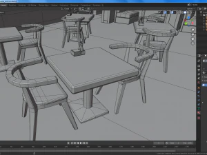 cartoon restaurant 3D Model