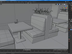 cartoon restaurant 3D Model
