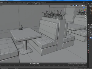 cartoon restaurant 3D Model