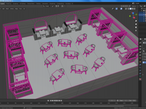 cartoon restaurant 3D Model
