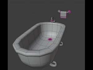 pacote de banheiro de desenho animado Modelo 3D