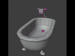 pacote de banheiro de desenho animado Modelo 3D