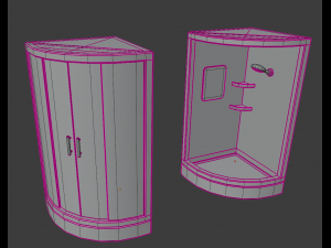 cartoon bathroom package 3D मॉडल