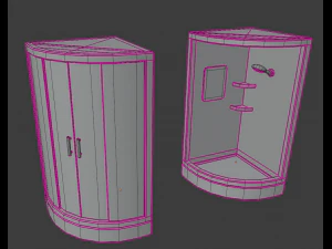 pacote de banheiro de desenho animado Modelo 3D