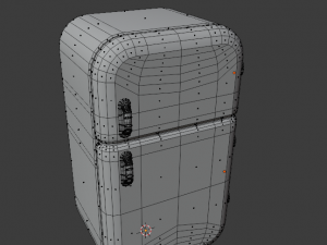 cartoon fridge with food 3Dモデル